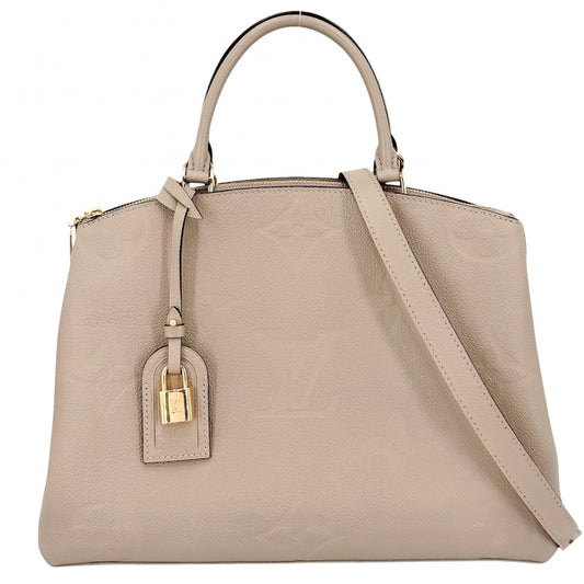 LOUIS VUITTON ルイヴィトン 2WAY グラン パレMM ハンドバッグ ショルダーバッグ ベージュ M45833 モノグラムアンプラント トゥルトレールクレーム ゴールド金具 レディース【中古品】