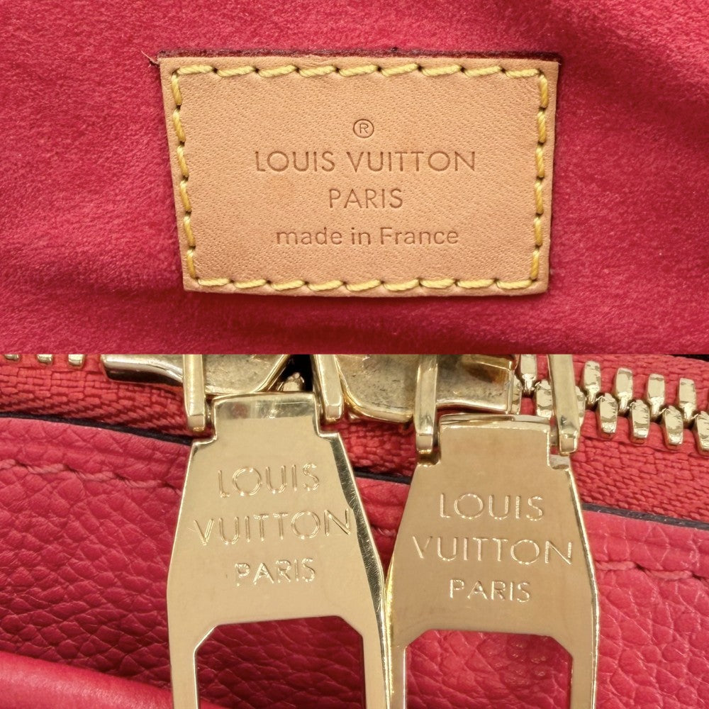LOUIS VUITTON ルイヴィトン 2WAY モノグラム パラス ハンドバッグ ショルダーバッグ Pallas M41148 ブラウン 茶 レッド 赤 ゴールド金具 レディース【中古品】