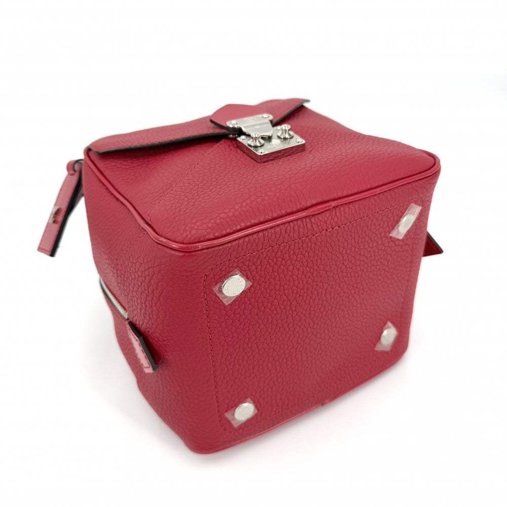 LOUIS VUITTON ルイヴィトン 2WAY スクエアバッグ ハンドバッグ ショルダーバッグ M55475 トリヨンレザー レッド 赤 シルバー金具 レディース【中古品】