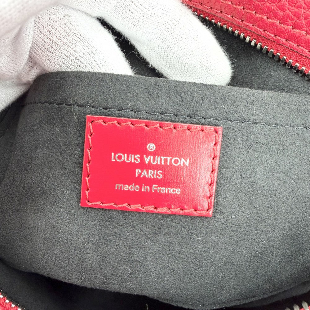 LOUIS VUITTON ルイヴィトン 2WAY スクエアバッグ ハンドバッグ ショルダーバッグ M55475 トリヨンレザー レッド 赤 シルバー金具 レディース【中古品】