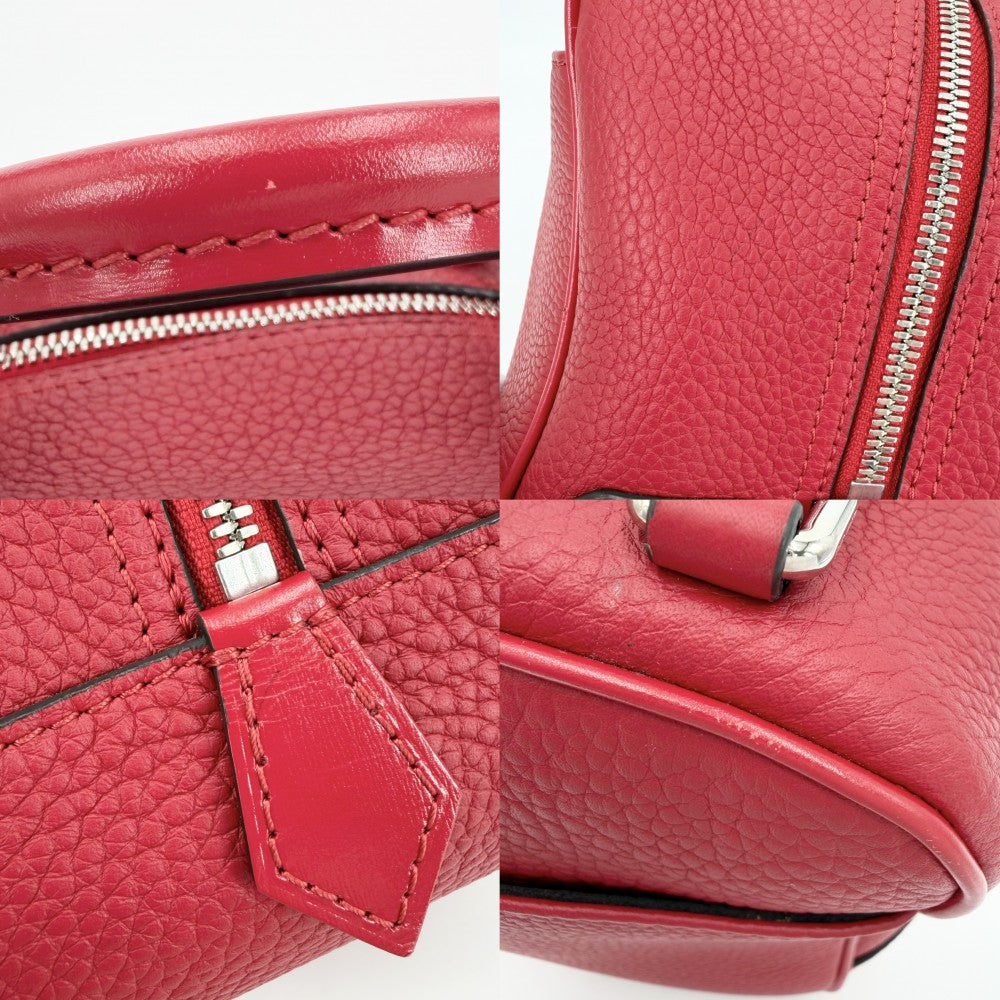 LOUIS VUITTON ルイヴィトン 2WAY スクエアバッグ ハンドバッグ ショルダーバッグ M55475 トリヨンレザー レッド 赤 シルバー金具 レディース【中古品】