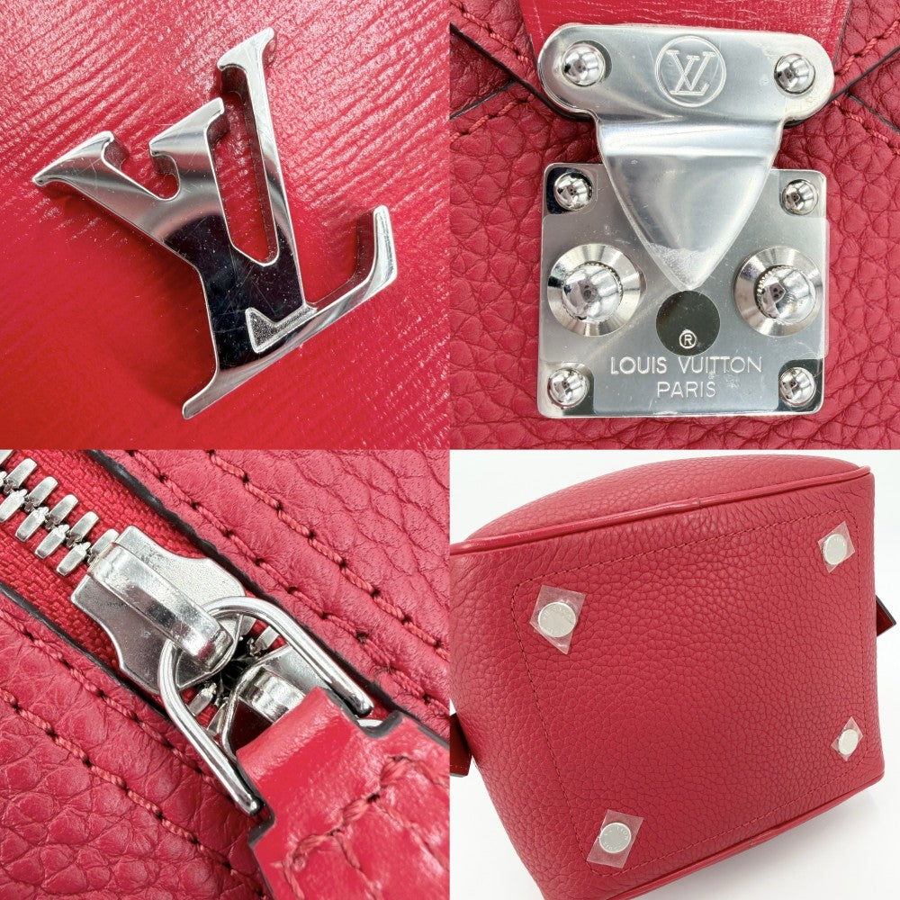 LOUIS VUITTON ルイヴィトン 2WAY スクエアバッグ ハンドバッグ ショルダーバッグ M55475 トリヨンレザー レッド 赤 シルバー金具 レディース【中古品】