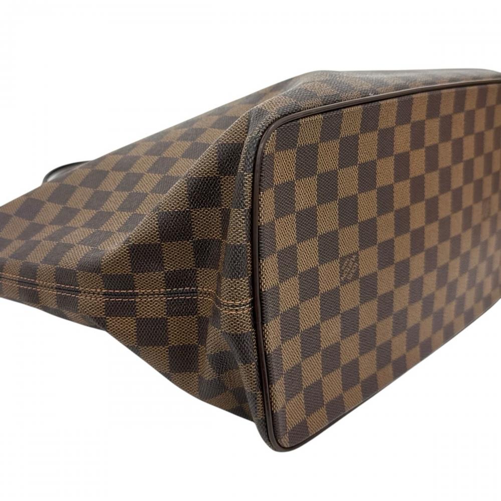 LOUIS VUITTON ルイヴィトン トートバッグ サレヤMM N51182 ダミエキャンバス レザー ブラウン 茶 ゴールド金具 レディース【中古品】