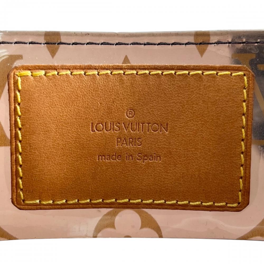 LOUIS VUITTON ルイヴィトン ハンドバッグ カバ・アンブル PM ビニールバッグ M92502 ビニール レザー ブラウン 茶 ゴールド金具 レディース【中古品】