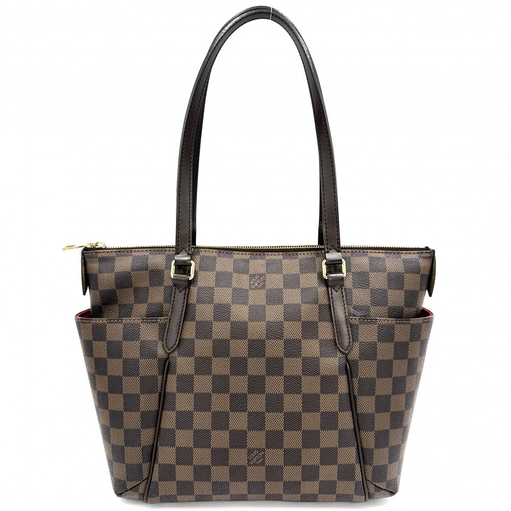 LOUIS VUITTON ルイヴィトン トートバッグ トータリーPM ハンドバッグ TOTALLY N41282 ダミエキャンバス ブラウン 茶 ゴールド金具 レディース【中古品】