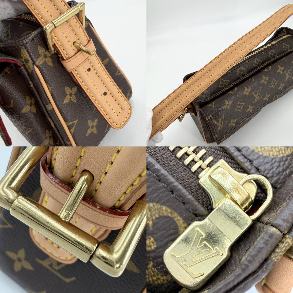 LOUIS VUITTON ルイヴィトン ショルダーバッグ ヴィバシテMM ハンドバッグ M51164 モノグラムキャンバス ブラウン 茶 ゴールド金具 レディース【中古品】