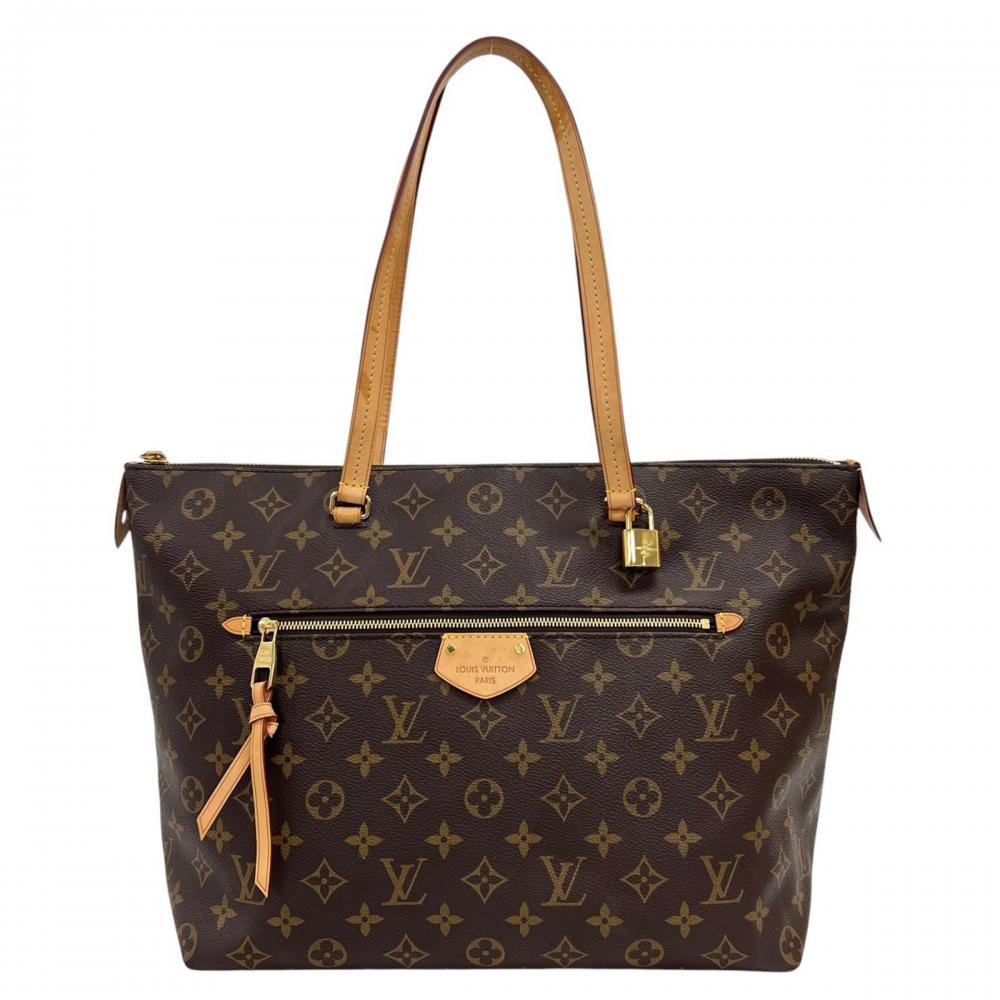 LOUIS VUITTON ルイヴィトン トートバッグ イエナMM モノグラム M42267 モノグラムキャンバス ヌメ革 ブラウン 茶 ゴールド金具 レディース【中古品】