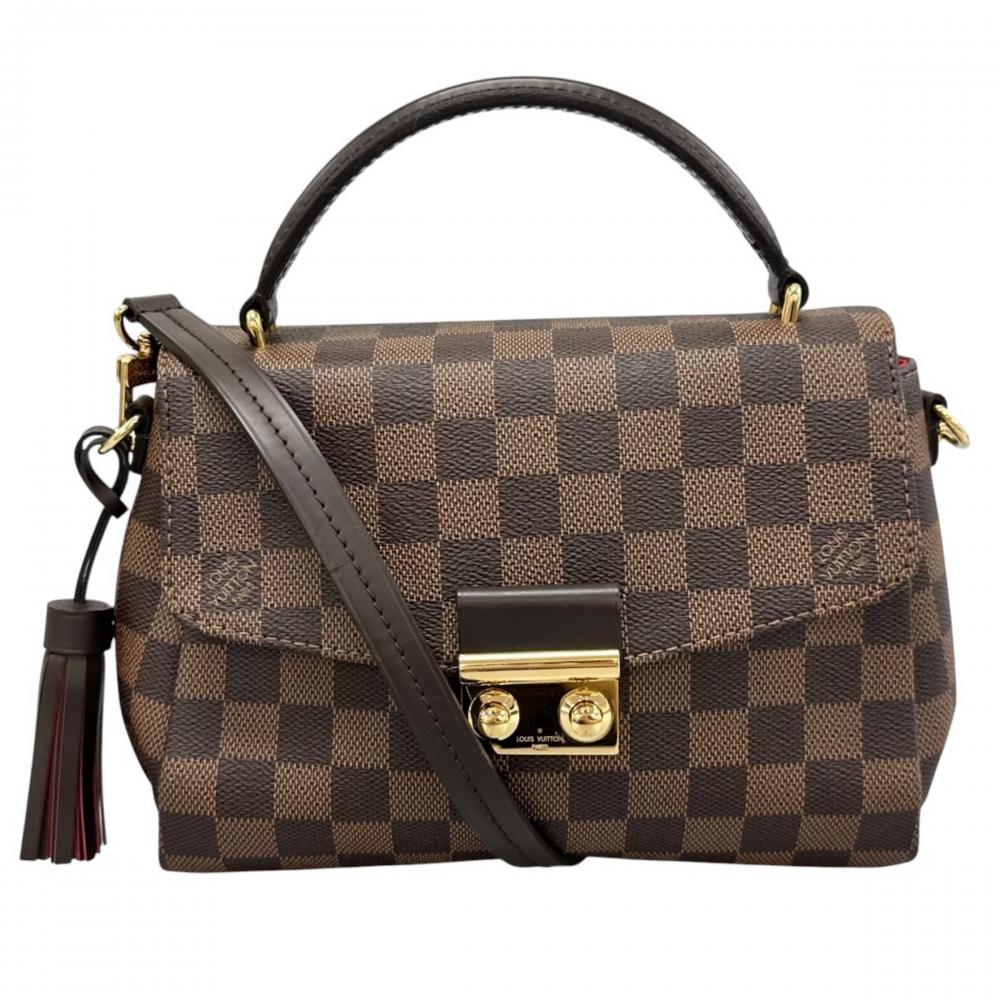 LOUIS VUITTON ルイヴィトン ショルダーバッグ クロワゼット 2WAY N53000 ダミエキャンバス ブラウン 茶 ゴールド金具 レディース【中古品】