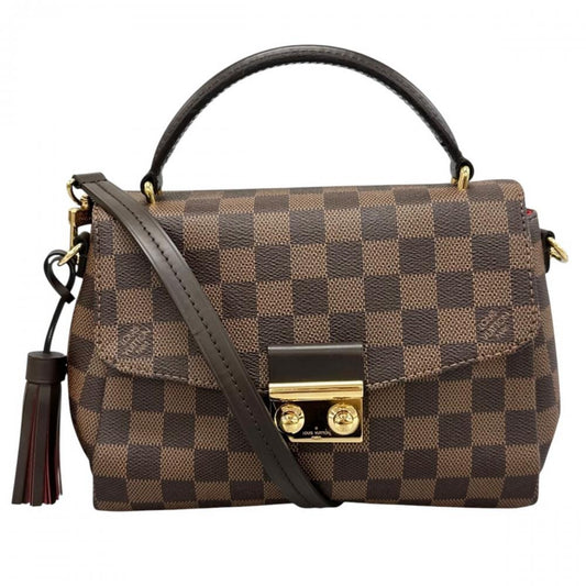LOUIS VUITTON ルイヴィトン ショルダーバッグ クロワゼット 2WAY N53000 ダミエキャンバス ブラウン 茶 ゴールド金具 レディース【中古品】