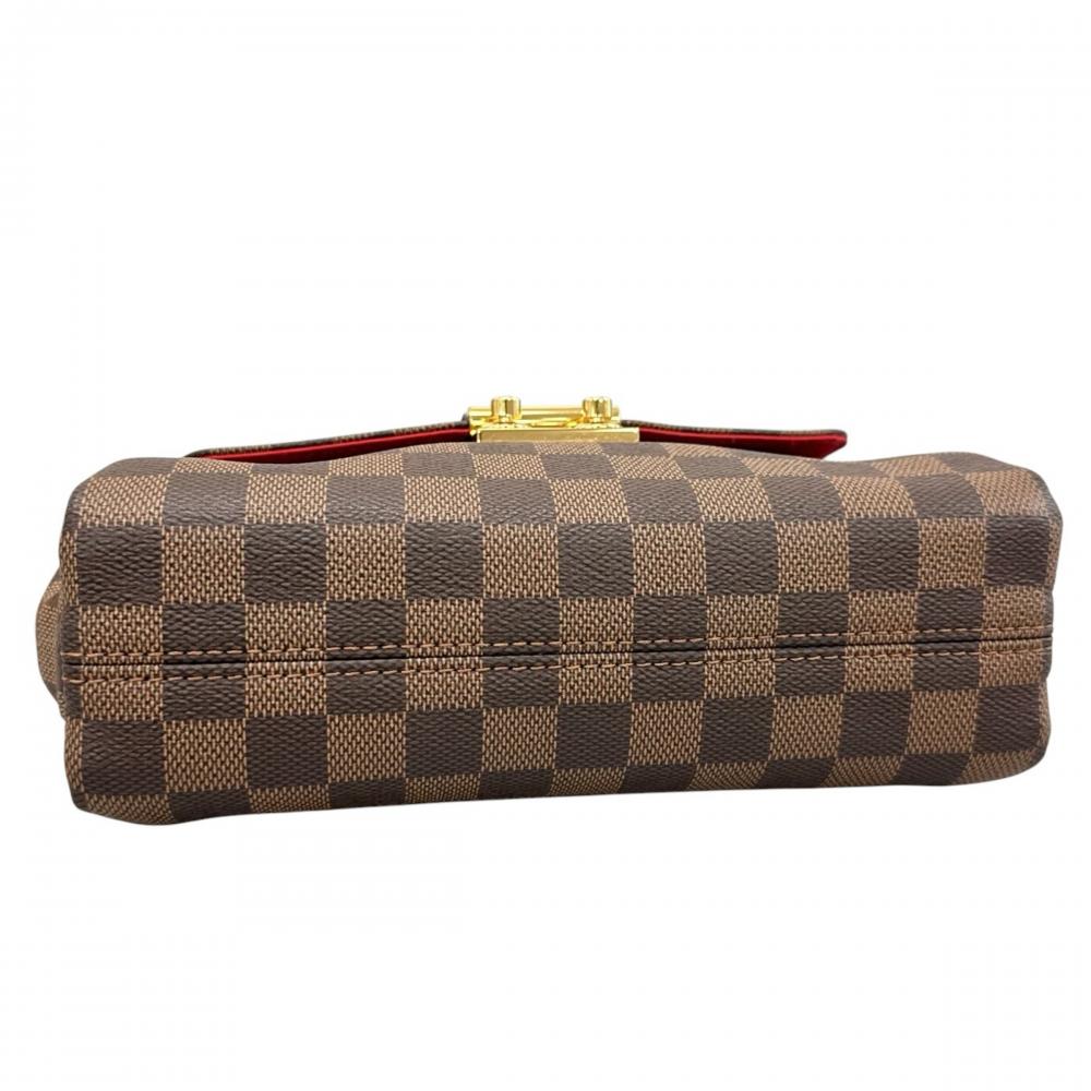LOUIS VUITTON ルイヴィトン ショルダーバッグ クロワゼット 2WAY N53000 ダミエキャンバス ブラウン 茶 ゴールド金具 レディース【中古品】