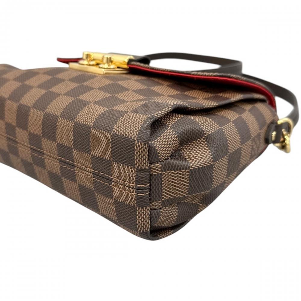 LOUIS VUITTON ルイヴィトン ショルダーバッグ クロワゼット 2WAY N53000 ダミエキャンバス ブラウン 茶 ゴールド金具 レディース【中古品】
