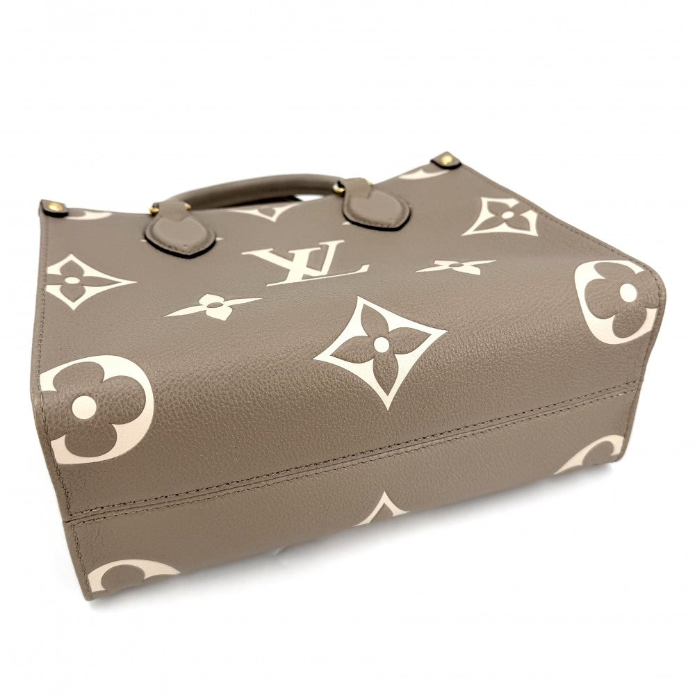 LOUIS VUITTON ルイヴィトン 2WAY モノグラムアンプラント オンザゴーPM ハンドバッグ ショルダーバッグ ベージュ M45779 トゥルトレールクレーム ゴールド金具 レディース【中古品】