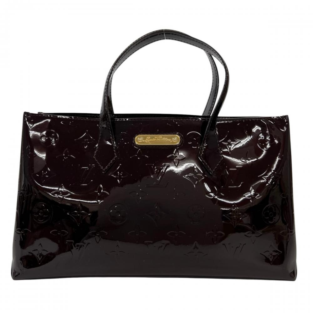 LOUIS VUITTON ルイヴィトン ハンドバッグ ヴェルニ ウィルシャー PM モノグラム M93641 パテントレザー アマラント ゴールド金具 レディース【中古品】