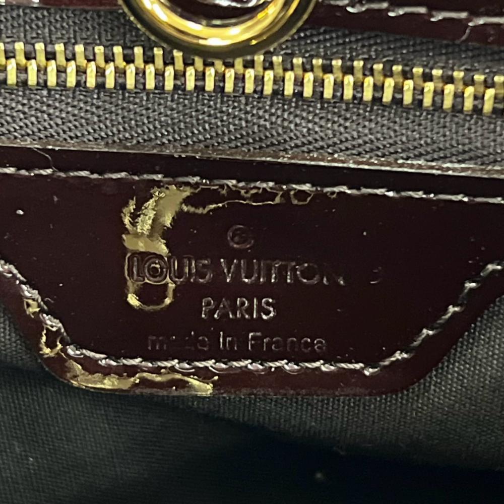 LOUIS VUITTON ルイヴィトン ハンドバッグ ヴェルニ ウィルシャー PM モノグラム M93641 パテントレザー アマラント ゴールド金具 レディース【中古品】