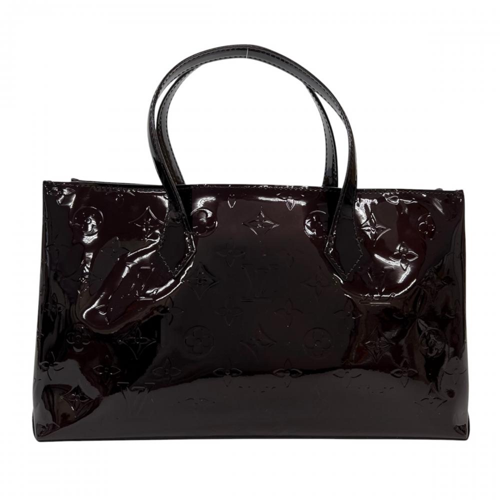 LOUIS VUITTON ルイヴィトン ハンドバッグ ヴェルニ ウィルシャー PM モノグラム M93641 パテントレザー アマラント ゴールド金具 レディース【中古品】