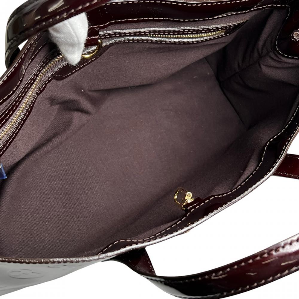LOUIS VUITTON ルイヴィトン ハンドバッグ ヴェルニ ウィルシャー PM モノグラム M93641 パテントレザー アマラント ゴールド金具 レディース【中古品】