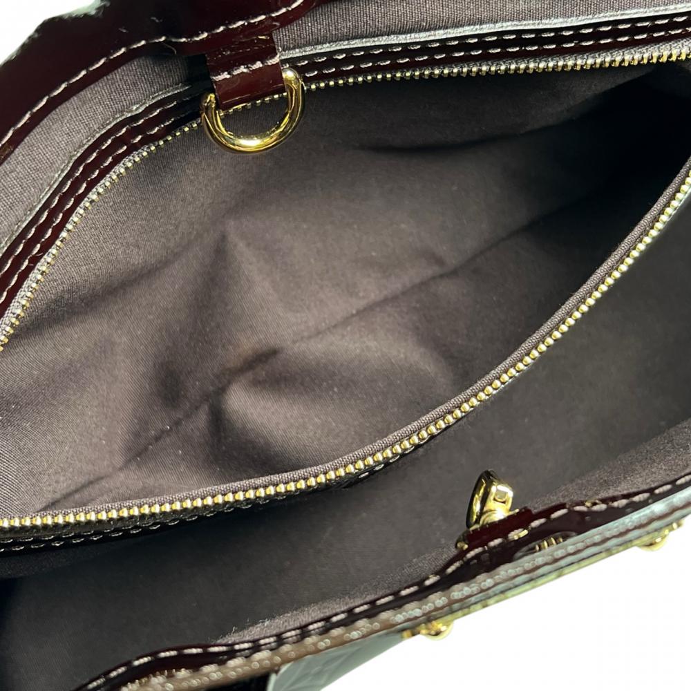 LOUIS VUITTON ルイヴィトン ハンドバッグ ヴェルニ ウィルシャー PM モノグラム M93641 パテントレザー アマラント ゴールド金具 レディース【中古品】