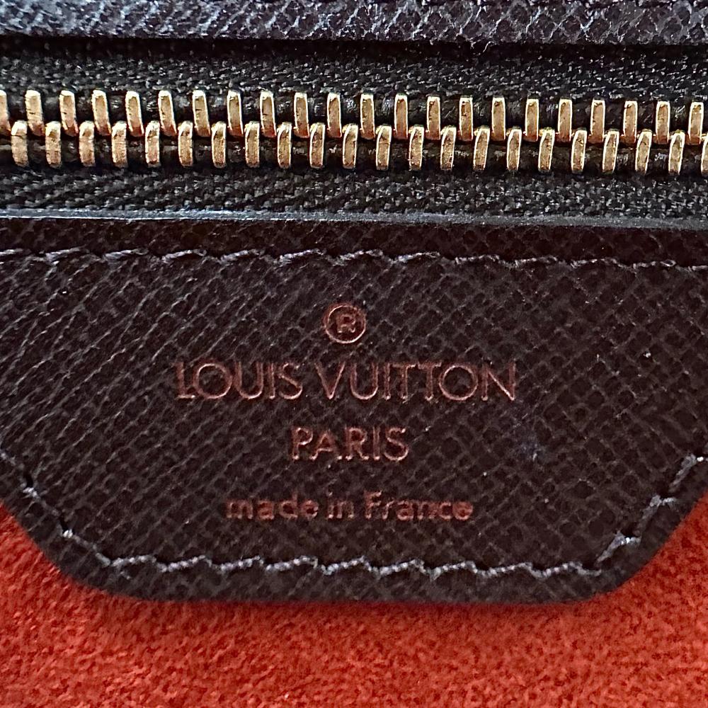 LOUIS VUITTON ルイヴィトン ハンドバッグ ダミエ・エベヌ トリアナ ダブルファスナー N51155 ダミエキャンバス ブラウン 茶 ゴールド金具 レディース【中古品】