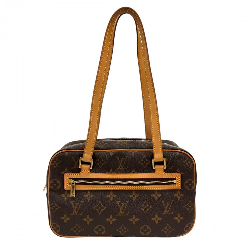 LOUIS VUITTON ルイヴィトン ハンドバッグ シテMM スクエア ショルダーバッグ M51182 モノグラムキャンバス ブラウン 茶 ゴールド金具 レディース【中古品】