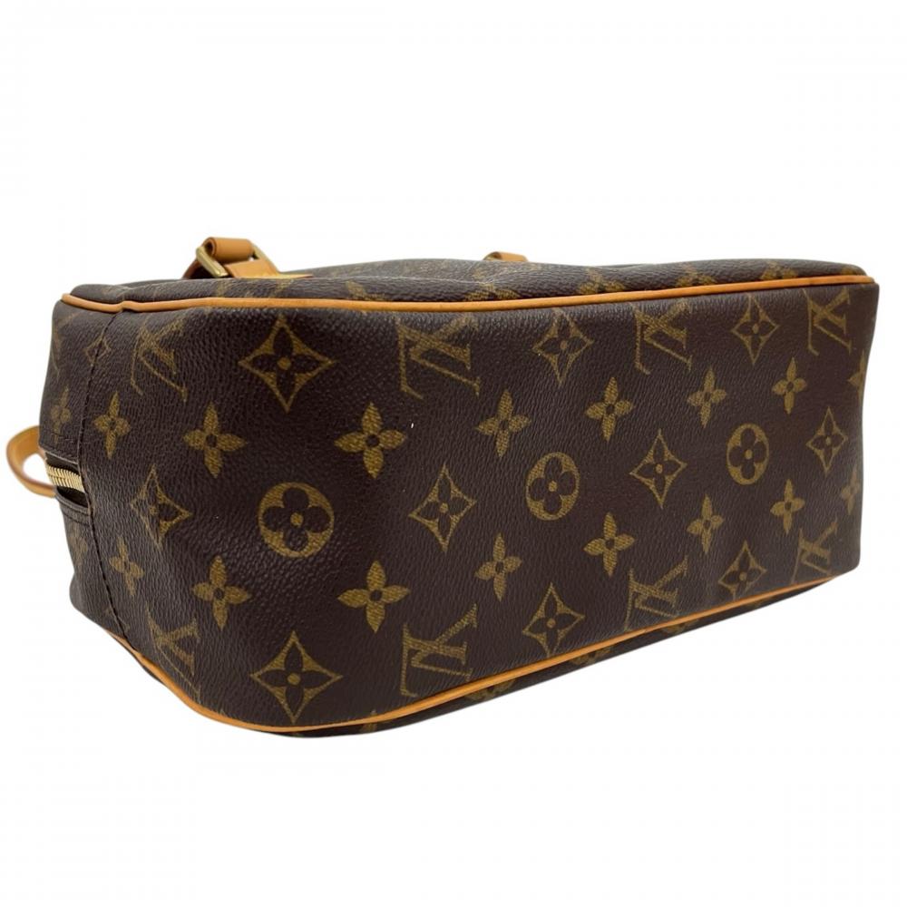 LOUIS VUITTON ルイヴィトン ハンドバッグ シテMM スクエア ショルダーバッグ M51182 モノグラムキャンバス ブラウン 茶 ゴールド金具 レディース【中古品】