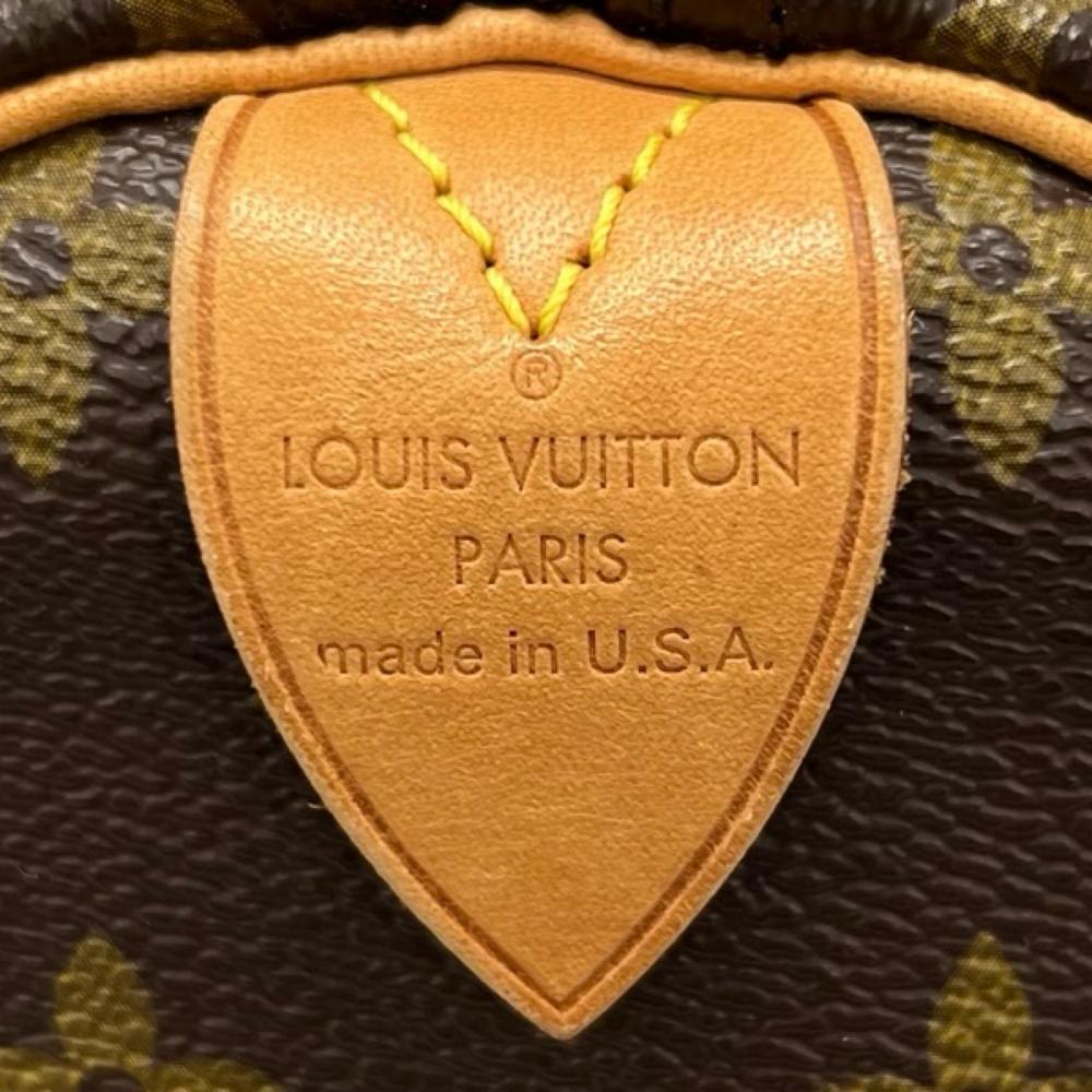 LOUIS VUITTON ルイヴィトン ハンドバッグ モノグラム スピーディ30 LVロゴ M41526 ブラウン 茶 ゴールド金具 レディース【中古品】
