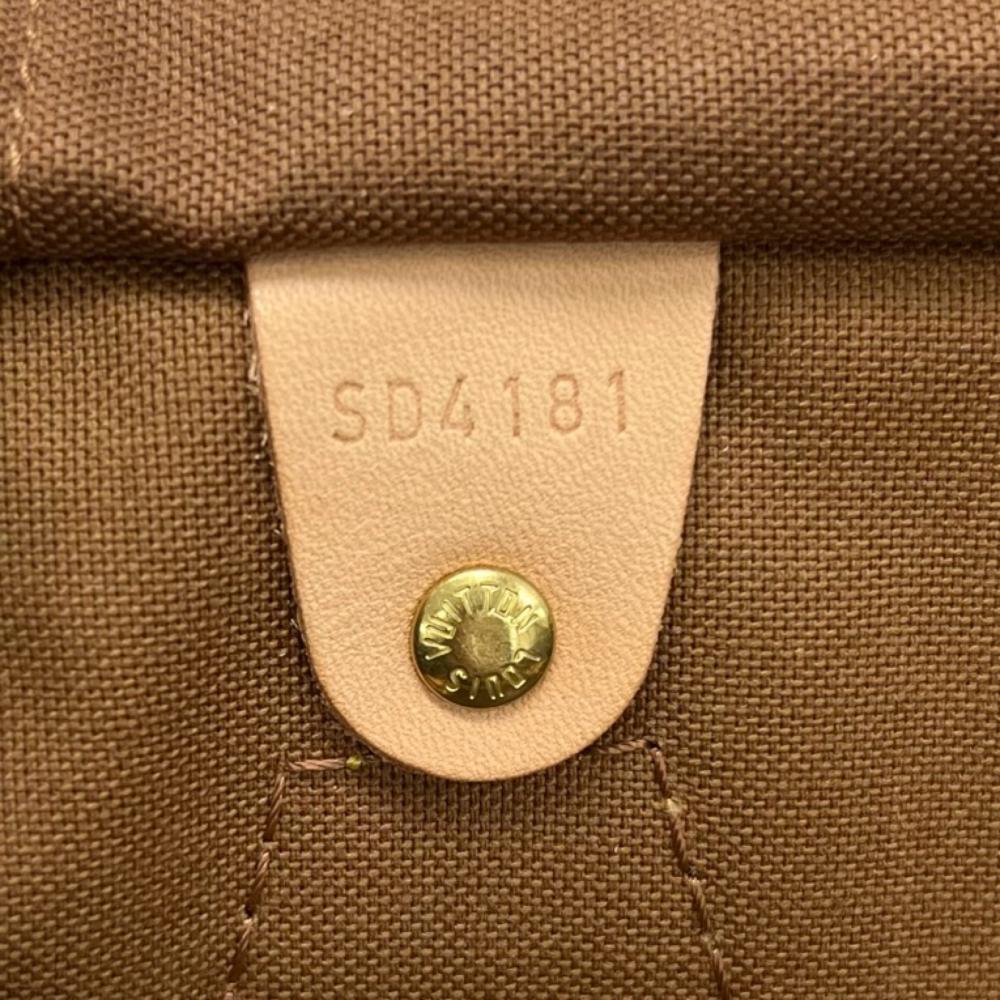 LOUIS VUITTON ルイヴィトン ハンドバッグ モノグラム スピーディ30 LVロゴ M41526 ブラウン 茶 ゴールド金具 レディース【中古品】