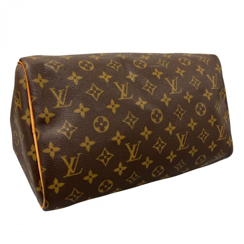 LOUIS VUITTON ルイヴィトン ハンドバッグ モノグラム スピーディ30 LVロゴ M41526 ブラウン 茶 ゴールド金具 レディース【中古品】