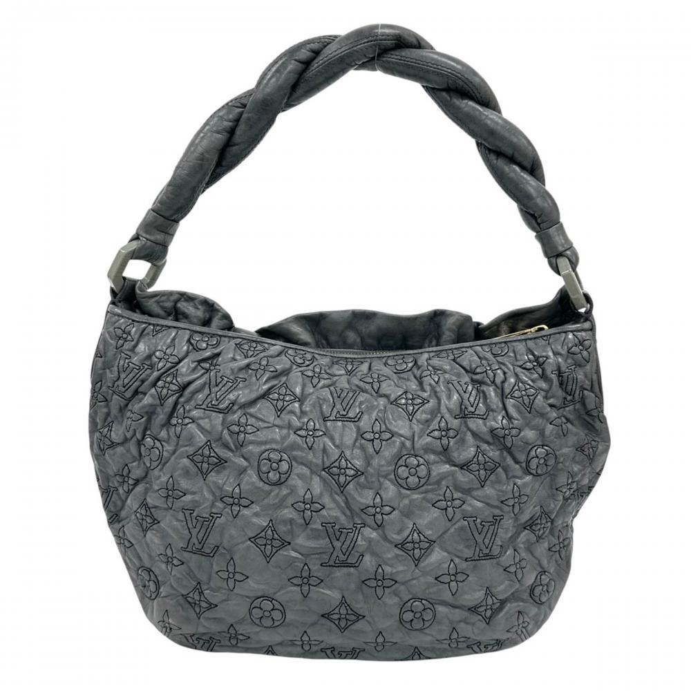 LOUIS VUITTON ルイヴィトン ショルダーバッグ モノグラムオランプ ニンブスPM M95475 ラムスキン グレー ゴールド金具 レディース【中古品】