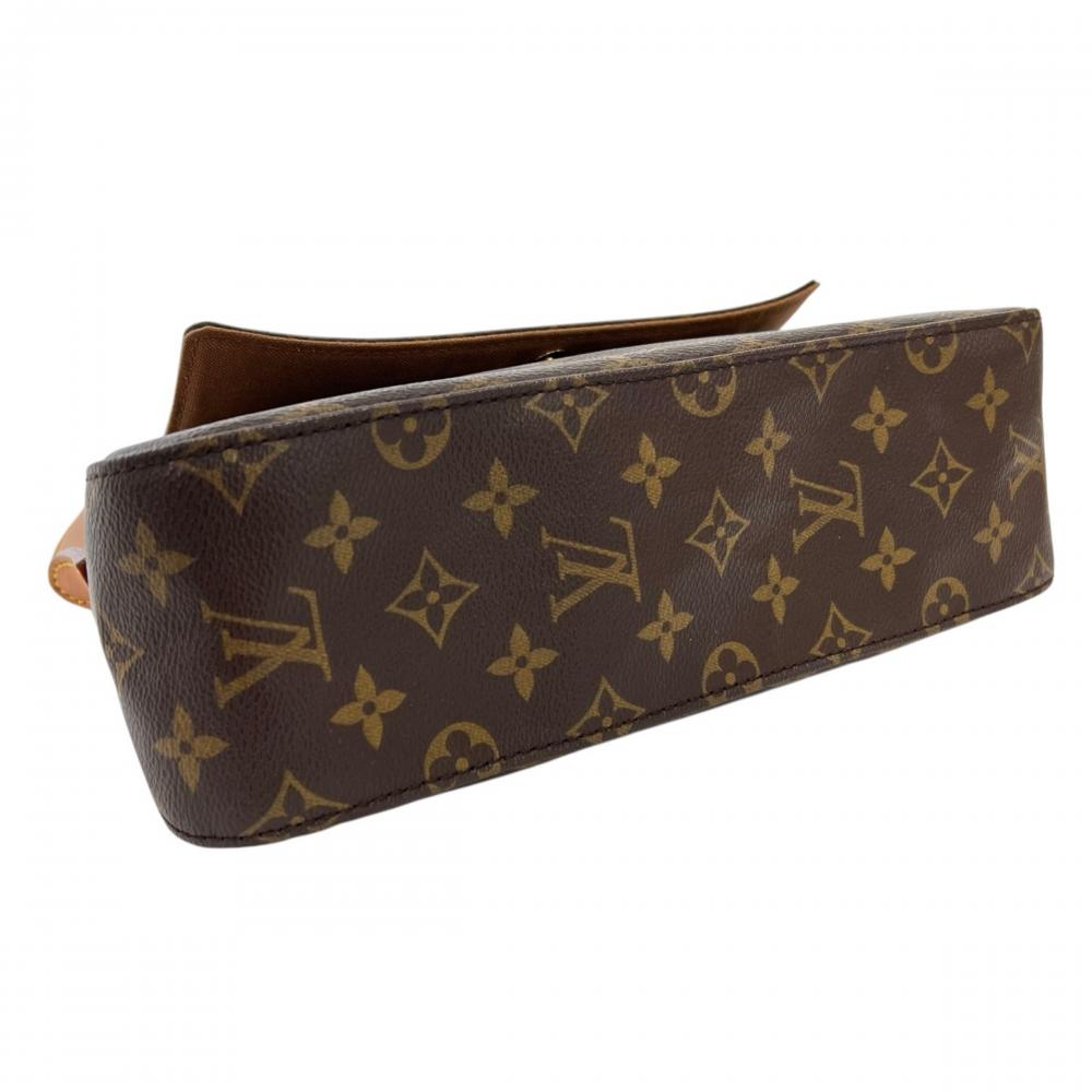 LOUIS VUITTON ルイヴィトン ハンドバッグ ミニ・ルーピング モノグラム M51147 モノグラムキャンバス ブラウン 茶 レディース【中古品】