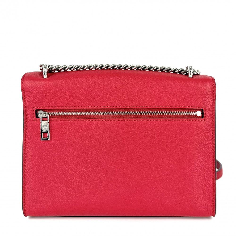 LOUIS VUITTON ルイヴィトン ショルダーバッグ チェーン マイロックミ―BB M51419 レザー レッド 赤 シルバー金具 レディース【中古品】