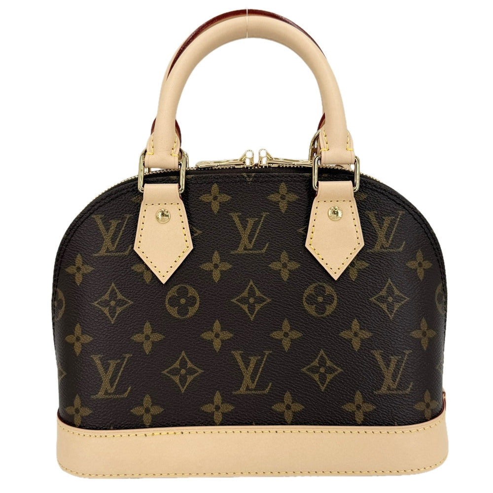 LOUIS VUITTON ルイヴィトン 2WAY アルマBB ショルダーバッグ ハンドバッグ 小さめ ミニバッグ M46990 モノグラムキャンバス ブラウン 茶 ゴールド金具 レディース【中古品】