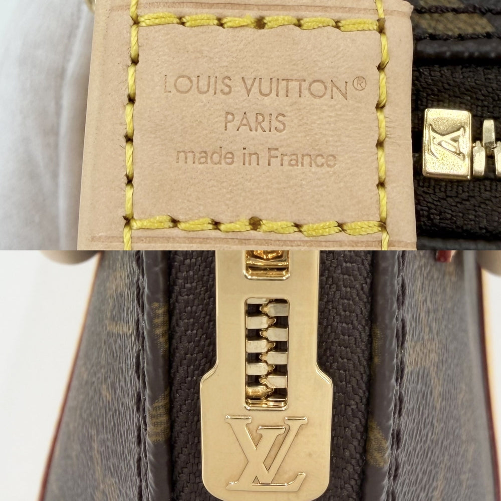 LOUIS VUITTON ルイヴィトン 2WAY アルマBB ショルダーバッグ ハンドバッグ 小さめ ミニバッグ M46990 モノグラムキャンバス ブラウン 茶 ゴールド金具 レディース【中古品】