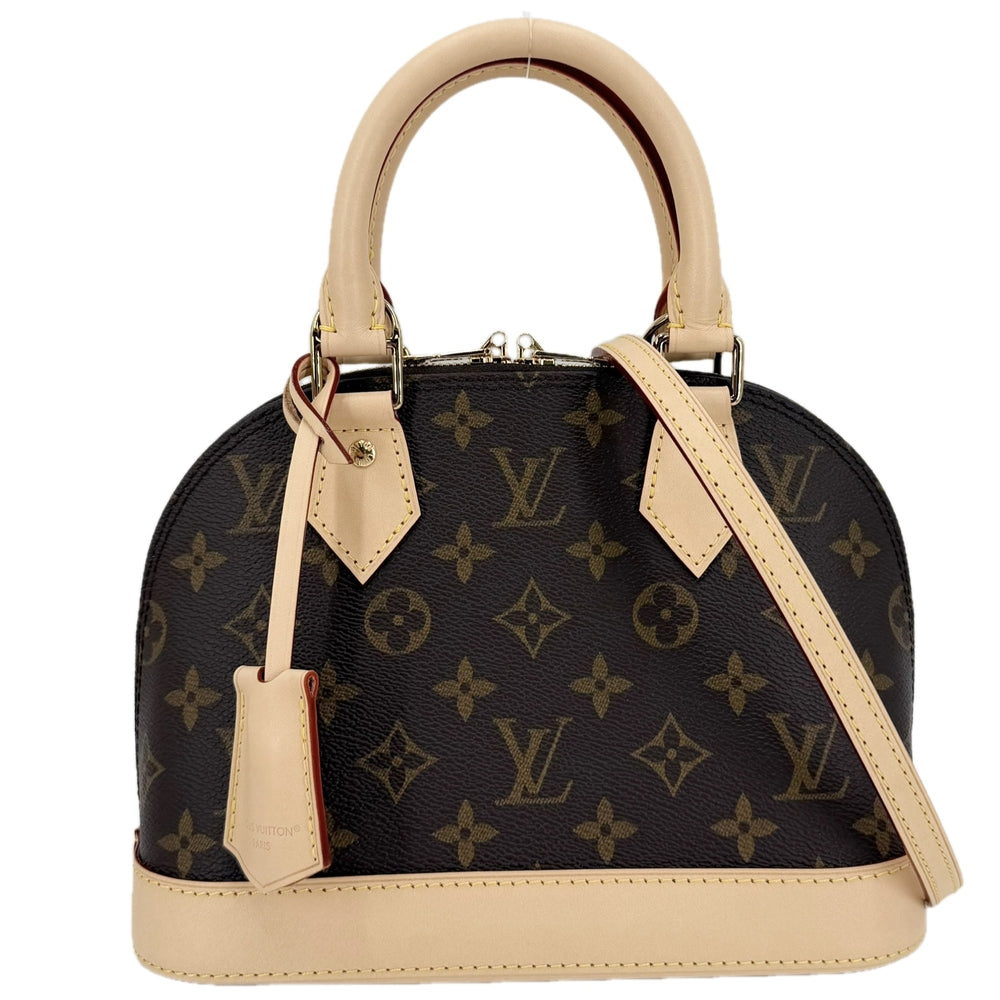 LOUIS VUITTON ルイヴィトン 2WAY アルマBB ショルダーバッグ ハンドバッグ 小さめ ミニバッグ M46990 モノグラムキャンバス ブラウン 茶 ゴールド金具 レディース【中古品】