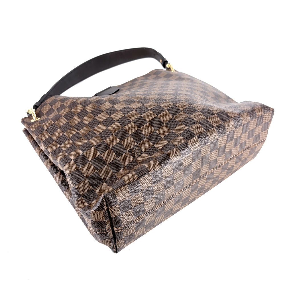 LOUIS VUITTON ルイヴィトン ハンドバッグ GLACEFUL PM ダミエエベヌ グレースフルPM ワンハンドル N44044 ブラウン 茶 ゴールド金具 レディース【中古品】