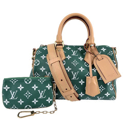LOUIS VUITTON ルイヴィトン 2WAY モノグラム スピーディP9 バンドリエール 25 ハンドバッグ ショルダーバッグ グリーン 緑 M24423 ヴェール アンティークゴールド金具 レディース【中古品】