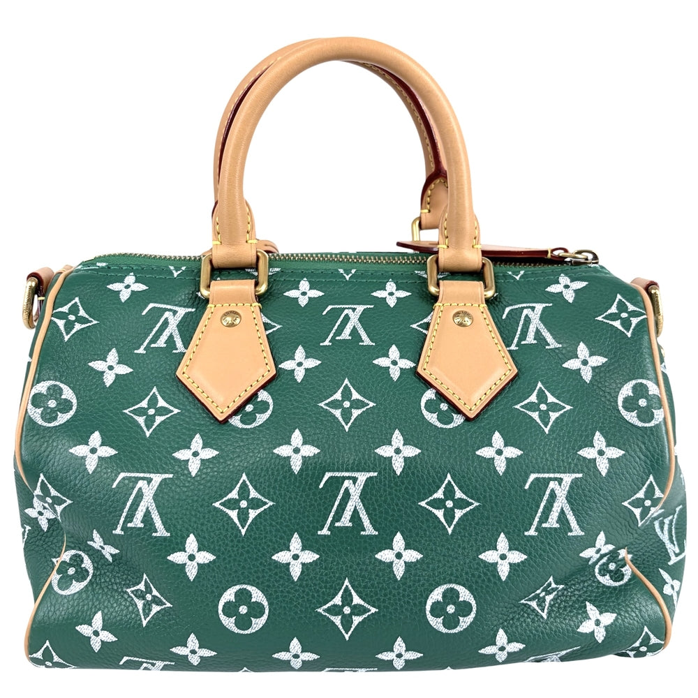 LOUIS VUITTON ルイヴィトン 2WAY モノグラム スピーディP9 バンドリエール 25 ハンドバッグ ショルダーバッグ グリーン 緑 M24423 ヴェール アンティークゴールド金具 レディース【中古品】