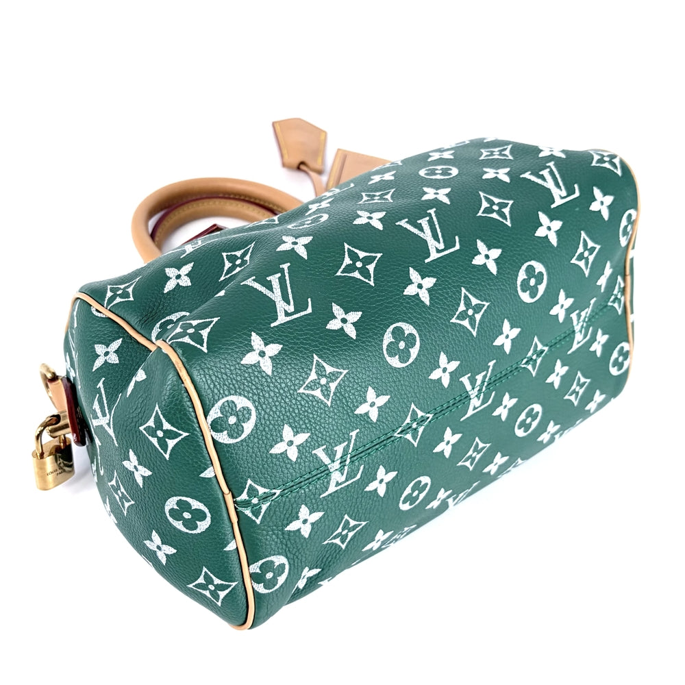 LOUIS VUITTON ルイヴィトン 2WAY モノグラム スピーディP9 バンドリエール 25 ハンドバッグ ショルダーバッグ グリーン 緑 M24423 ヴェール アンティークゴールド金具 レディース【中古品】