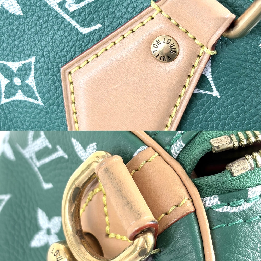 LOUIS VUITTON ルイヴィトン 2WAY モノグラム スピーディP9 バンドリエール 25 ハンドバッグ ショルダーバッグ グリーン 緑 M24423 ヴェール アンティークゴールド金具 レディース【中古品】