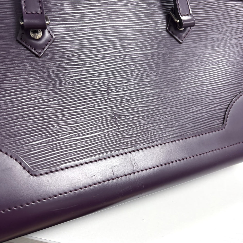 LOUIS VUITTON ルイヴィトン ハンドバッグ エピ マドレーヌPM M5933K エピレザー パープル 紫
 シルバー金具 レディース【中古品】