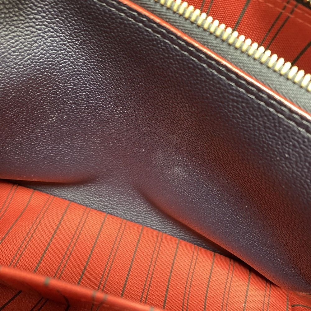 LOUIS VUITTON ルイヴィトン 2WAY モノグラムアンプラント モンテーニュMM ショルダーバッグ ハンドバッグ M42746 レザー ネイビー 紺 ゴールド金具 レディース【中古品】