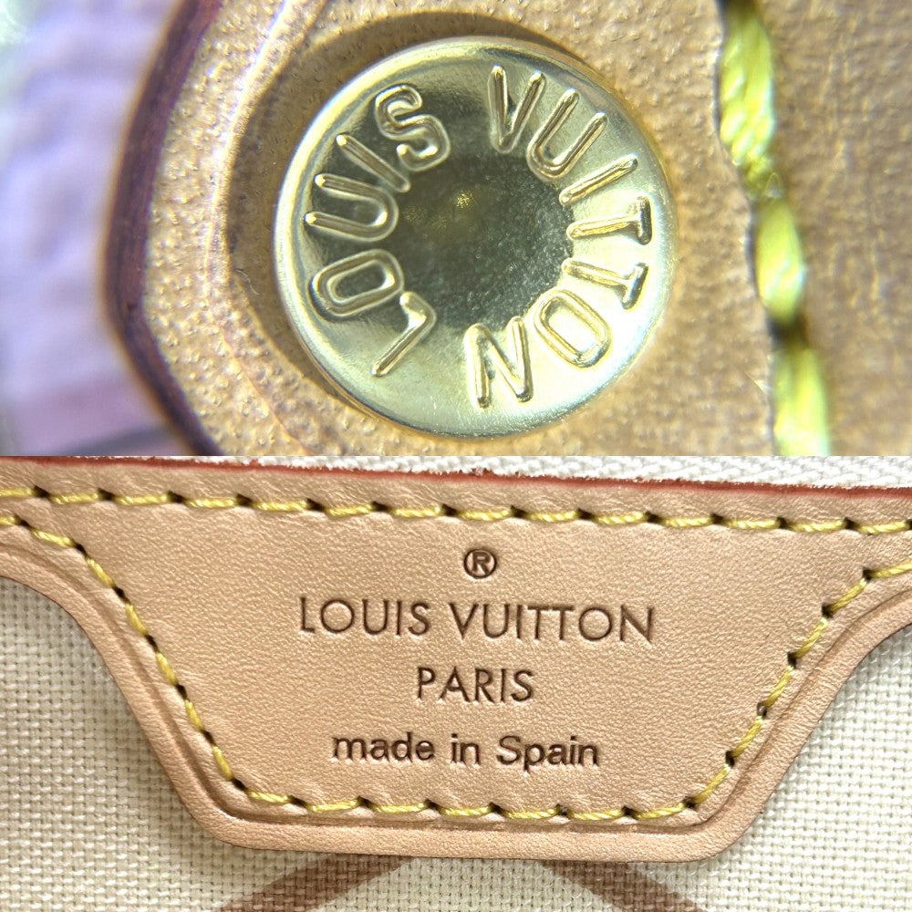 LOUIS VUITTON ルイヴィトン トートバッグ サマートランク ネヴァーフルMM ハンドバッグ N41065 ダミエアズールキャンバス ホワイト 白 ゴールド金具 レディース【中古品】
