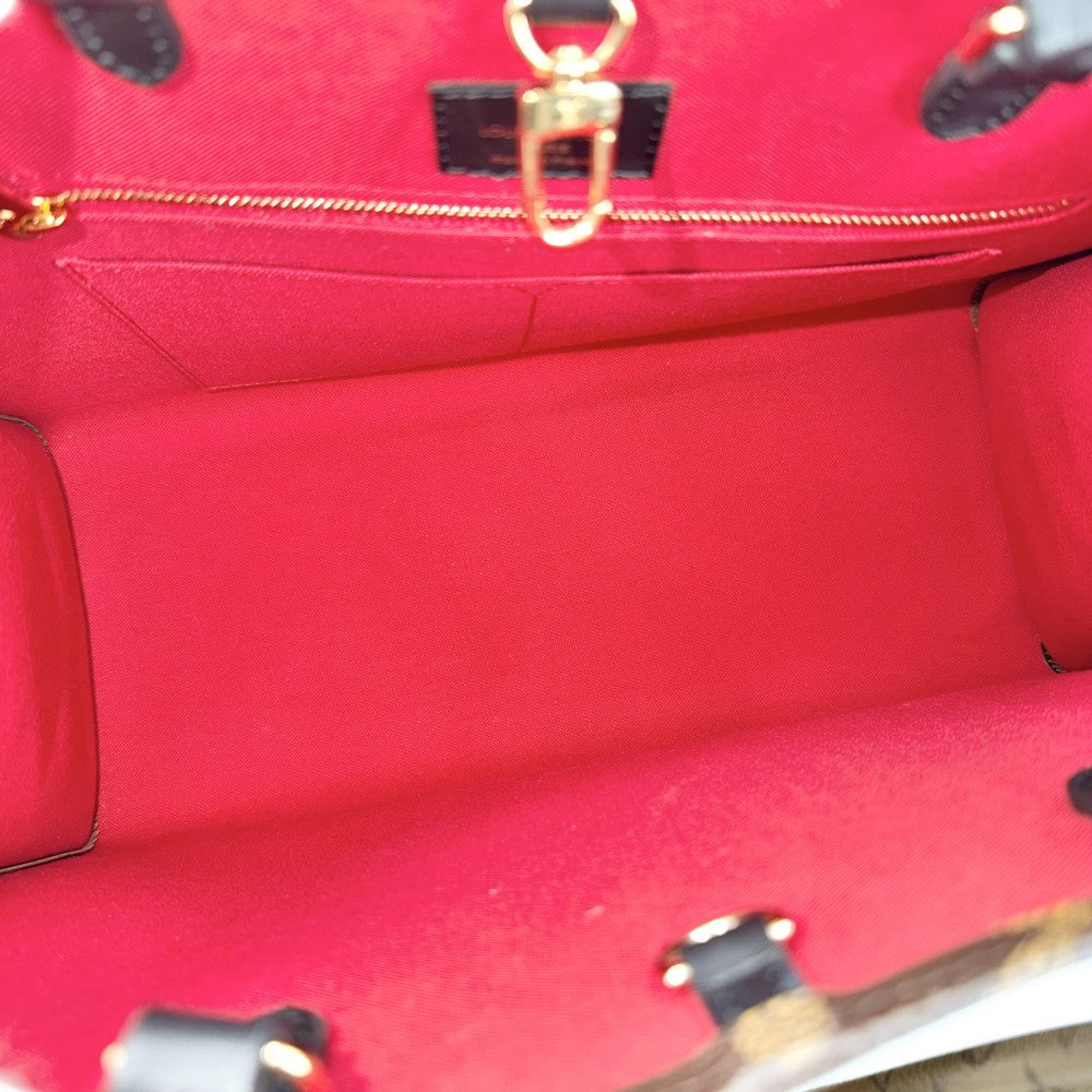 【開店SALE】 LOUIS VUITTON ルイヴィトン 2WAY オンザゴーMM ハンドバッグ トートバッグ M45321 モノグラムジャイアント モノグラム・リバース ブラウン 茶 ゴールド金具 レディース【中古品】