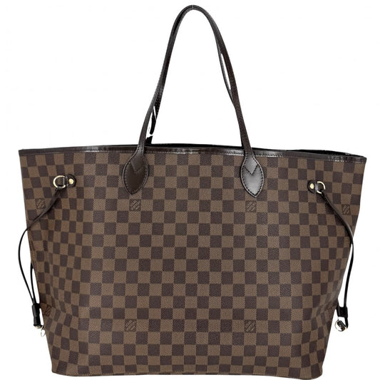 【開店SALE】 LOUIS VUITTON ルイヴィトン トートバッグ ネヴァーフルGM ハンドバッグ N51106 ダミエキャンバス ブラウン 茶 ゴールド金具 レディース【中古品】