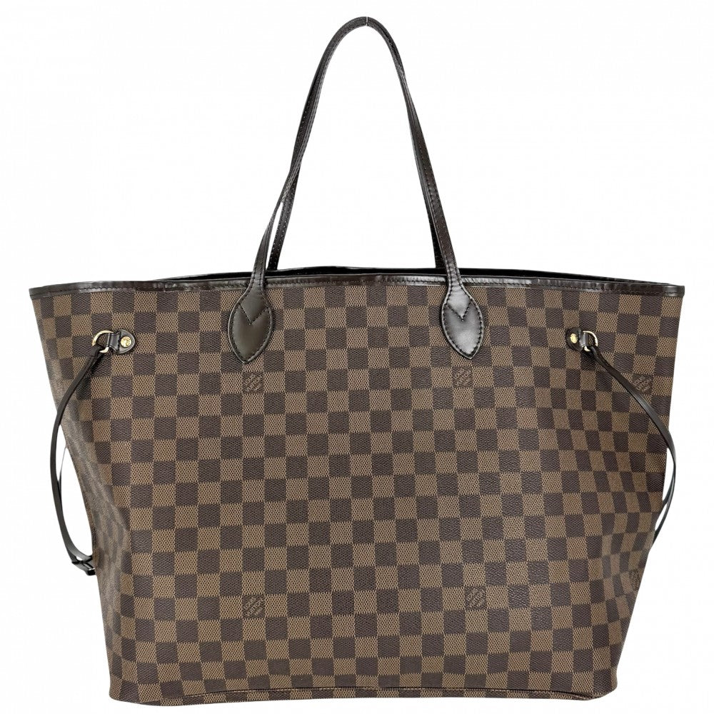 【開店SALE】 LOUIS VUITTON ルイヴィトン トートバッグ ネヴァーフルGM ハンドバッグ N51106 ダミエキャンバス ブラウン 茶 ゴールド金具 レディース【中古品】