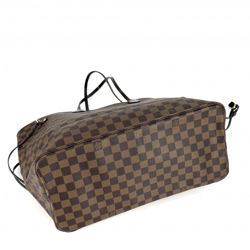 【開店SALE】 LOUIS VUITTON ルイヴィトン トートバッグ ネヴァーフルGM ハンドバッグ N51106 ダミエキャンバス ブラウン 茶 ゴールド金具 レディース【中古品】