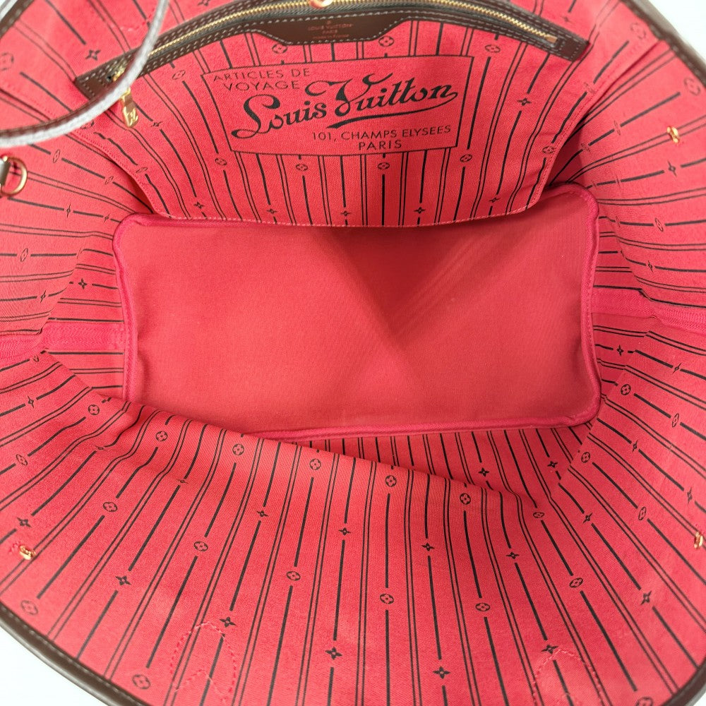 【開店SALE】 LOUIS VUITTON ルイヴィトン トートバッグ ネヴァーフルGM ハンドバッグ N51106 ダミエキャンバス ブラウン 茶 ゴールド金具 レディース【中古品】