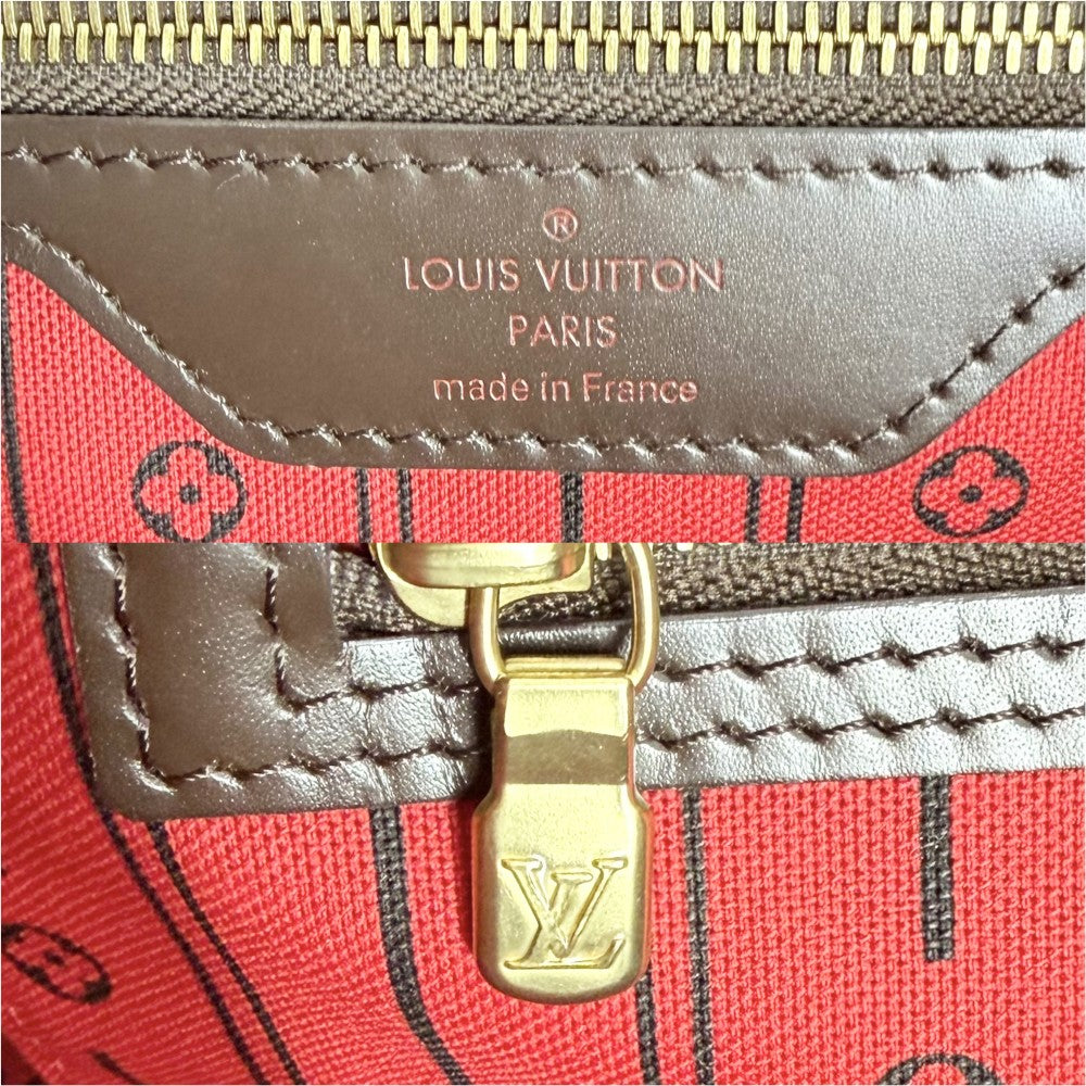 【開店SALE】 LOUIS VUITTON ルイヴィトン トートバッグ ネヴァーフルGM ハンドバッグ N51106 ダミエキャンバス ブラウン 茶 ゴールド金具 レディース【中古品】