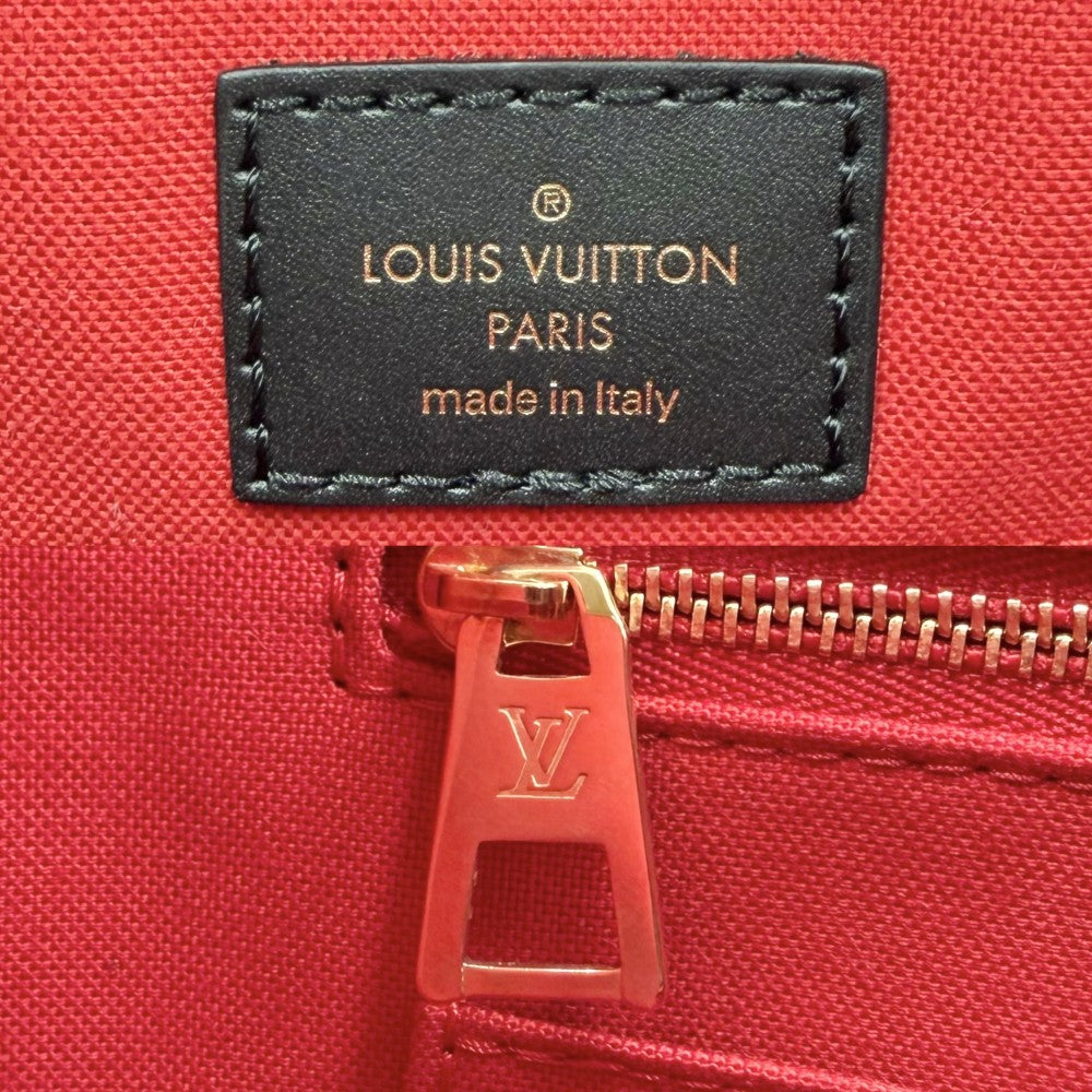 LOUIS VUITTON ルイヴィトン 2WAY オンザゴーMM ハンドバッグ トートバッグ M45321 モノグラムジャイアント モノグラム・リバース ブラウン 茶 ゴールド金具 レディース【中古品】