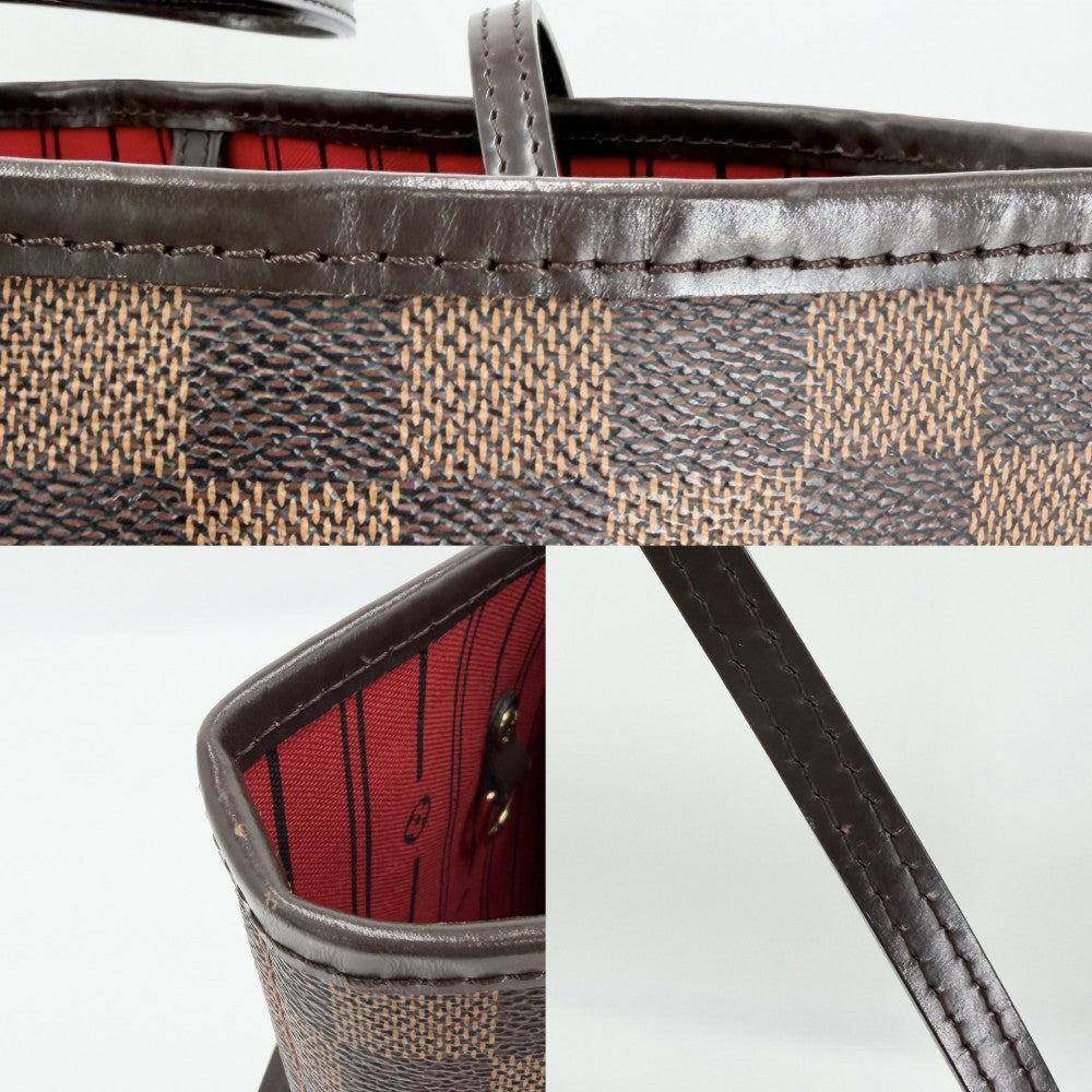 LOUIS VUITTON ルイヴィトン トートバッグ ネヴァーフルMM ハンドバッグ N51105 ダミエキャンバス ブラウン 茶 ゴールド金具 レディース【中古品】