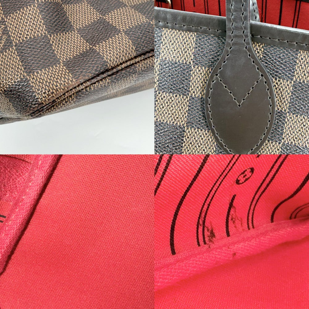 LOUIS VUITTON ルイヴィトン トートバッグ ネヴァーフルMM ハンドバッグ N51105 ダミエキャンバス ブラウン 茶 ゴールド金具 レディース【中古品】